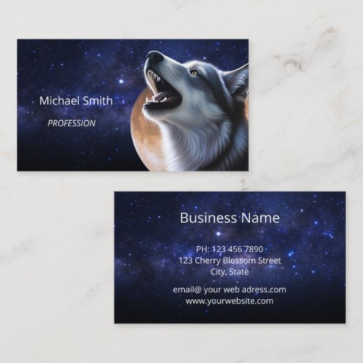 Howling Wolf Visitekaartje (Voorkant / Achterkant)