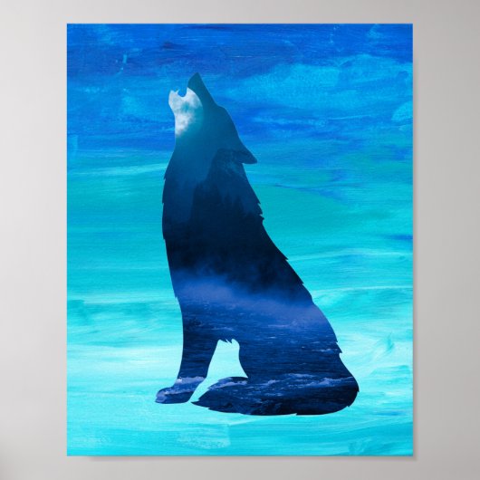 Howling Wolf voor Wolf Lovers Poster (Voorkant)