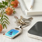 Howling Wolf voor Wolf Lovers Sleutelhanger (Zijkant)