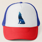 Howling Wolf voor Wolf Lovers Trucker Pet (Voorkant)