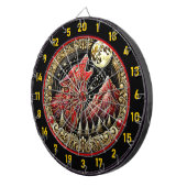 Howling Wolf weerspiegelt wilde vrijheid en macht Dartbord (Voorkant Rechts)