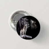 Howling Wolf Wildlife Button (Voorkant /achterkant)