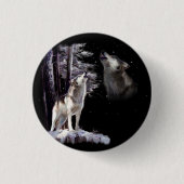 Howling Wolf Wildlife Button (Voorkant)