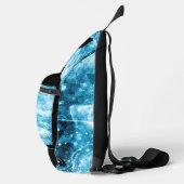 Howling Wolf Winter sneeuwachtig blauw zwart Custo Sling Bag (Rechts)
