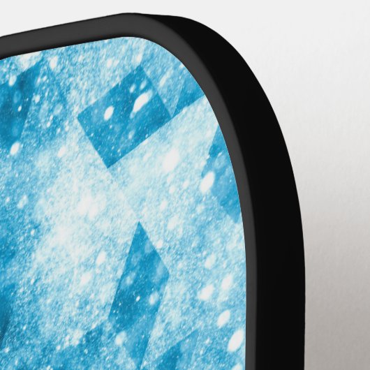 Howling Wolf Winter sneeuwblauwe rook Abstract Pickleball Paddle (Links Detail)