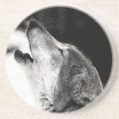 Howling Wolf Zandsteen Onderzetter (Voorkant)