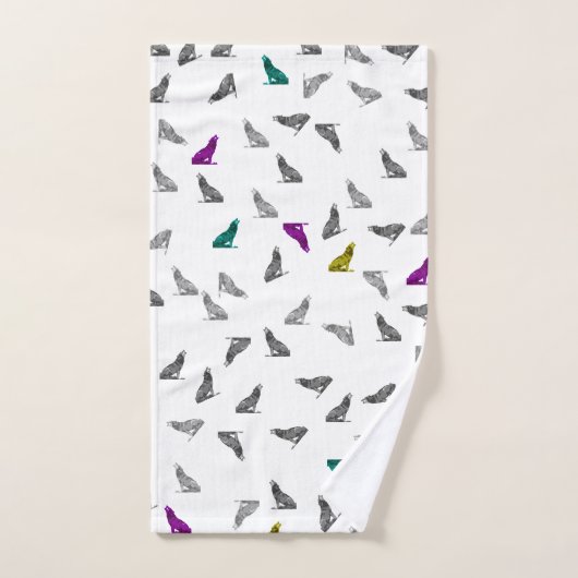 Howling Wolves Hand Towel Handdoek (Handdoek)