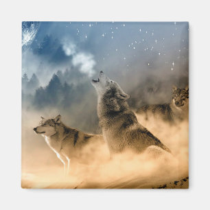 Howling Wolves Magneet