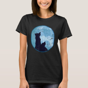 Howling Wolves Pack Predator Forest Animal Moonlig T-shirt