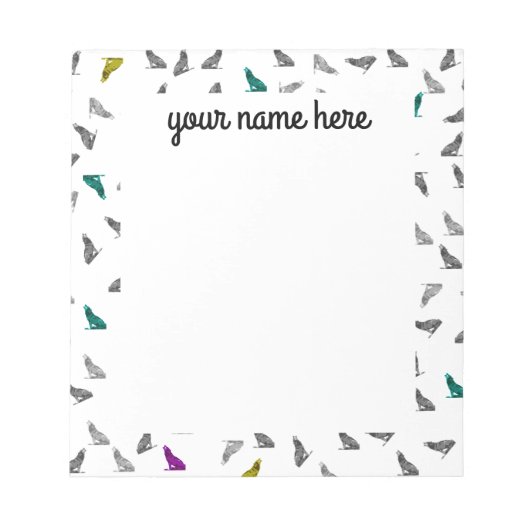 Howling Wolves Personalized Notitieblok (Voorkant)
