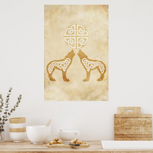 Howling Wolves Poster (Keuken)