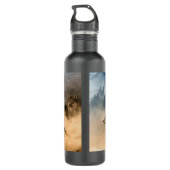 Howling Wolves Waterfles (Achterkant)