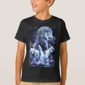 Howling Wolves Winter Forest Animals Wolf T-shirt (Voorkant)