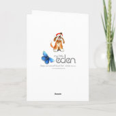 Howling zingende hond kunst business kerstkaart feestdagen kaart (Achterkant)