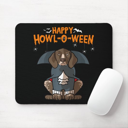 Howloween German Shorthaired Pointer Halloween Muismat (Met muis)