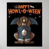 Howloween German Shorthaired Pointer Halloween Poster (Voorkant)