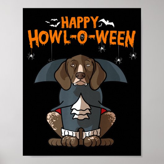 Howloween German Shorthaired Pointer Halloween Poster (Voorkant)