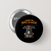 Howloween German Shorthaired Pointer Halloween Ronde Button 5,7 Cm (Voorkant /achterkant)