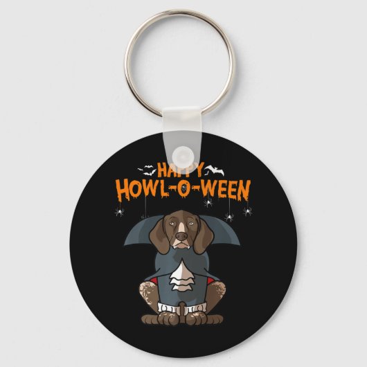 Howloween German Shorthaired Pointer Halloween Sleutelhanger (Voorkant)