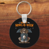 Howloween German Shorthaired Pointer Halloween Sleutelhanger (Voorkant)