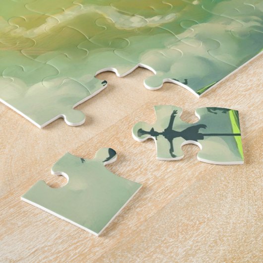 Howl's bewegende kasteelpuzzel legpuzzel (Zijkant)