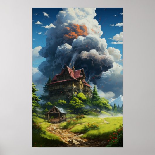 Howl's Moving Castle Behang - 4K Realistisch Hoog Poster (Voorkant)