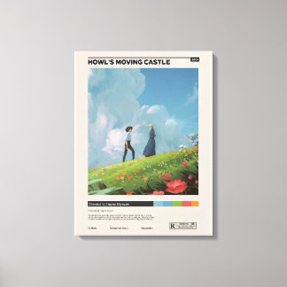 Howl's Moving Castle Movie Poster,  film Canvas Afdruk