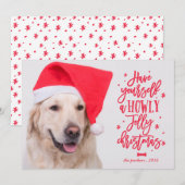 Howly Jolly kerstmis_ Holiday Fotokaart Feestdagenkaart (Voorkant / Achterkant)