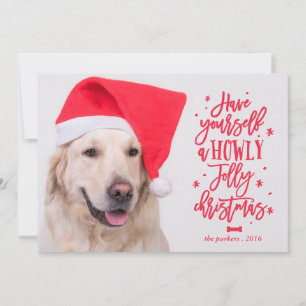Howly Jolly kerstmis_ Holiday Fotokaart Feestdagenkaart