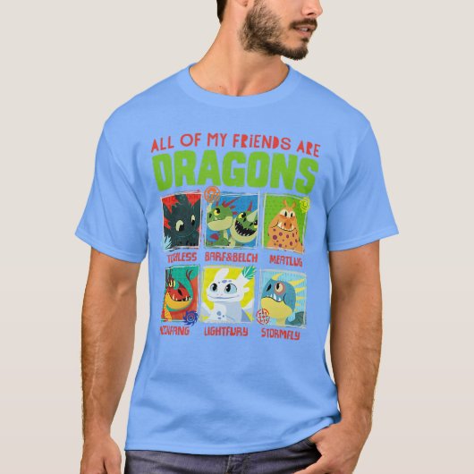 Howorain Your Dragon 3 Hidden World Dragon Friends T-shirt (Voorkant)