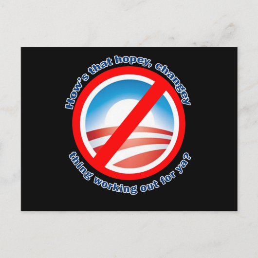 Hows dat Hopey Changey Ding voor jou werkt? Briefkaart (Voorkant)