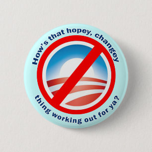 Hows dat Hopey Changey Ding voor jou werkt? Ronde Button 5,7 Cm