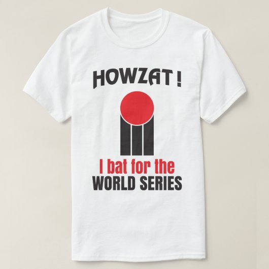 Howzat! Cricket I Bat World Series Retro 70-T-shir T-shirt (Design voorkant)