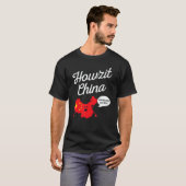 Howzit China Map South Africa  Dad Joke 1 T-shirt (Voorkant volledig)