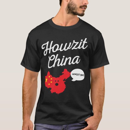Howzit South Africa Howzit China Map Zuid Afrika T-shirt (Voorkant)