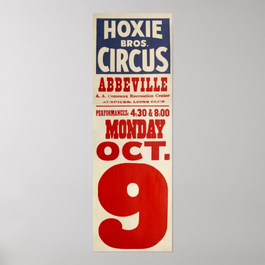 Hoxie Bros. Circus Poster (Voorkant)
