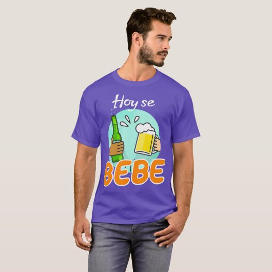 Hoy se bebe Dominican Latino T-shirt (Voorkant volledig)