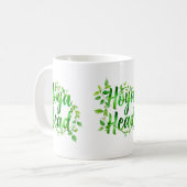 Hoya Head Plant Lover Design – Cute Minimalist Bot Koffiemok (Voorkant links)