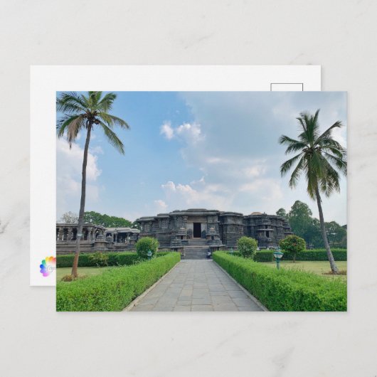 Hoysaleshwara temple in Halebeedu, Karnataka, Indi Briefkaart (Voorkant / Achterkant)