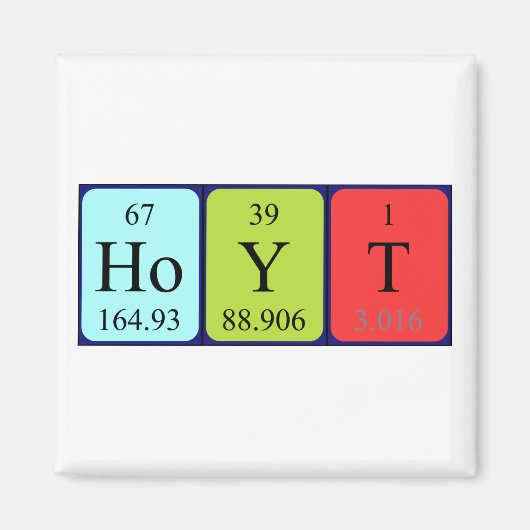 Hoyse periodieke lijstnaam magneet (Voorkant)