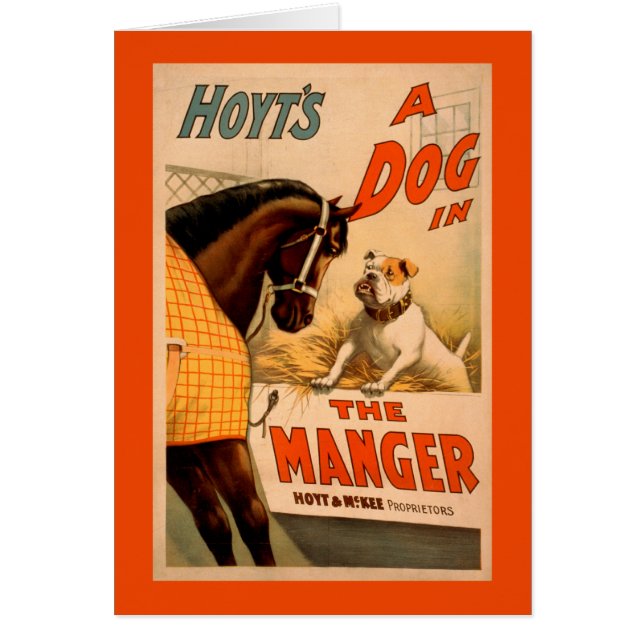 Hoyt is een hond in het Manger Theater Poster (Voorkant)
