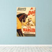 Hoyt is een hond in het Manger Theater Poster Canvas Afdruk (Insitu (Houten vloer))