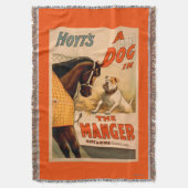 Hoyt is een hond in het Manger Theater Poster Deken (Voorkant Verticaal)