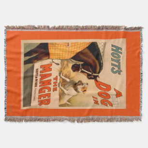 Hoyt is een hond in het Manger Theater Poster Deken