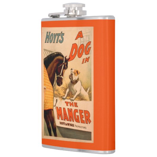 Hoyt is een hond in het Manger Theater Poster Heupfles (Links)