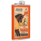 Hoyt is een hond in het Manger Theater Poster Heupfles (Rechts)