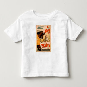 Hoyt is een hond in het Manger Theater Poster Kinder Shirts