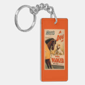 Hoyt is een hond in het Manger Theater Poster Sleutelhanger (Voorkant Links)