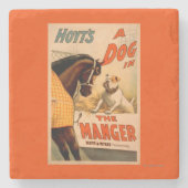 Hoyt is een hond in het Manger Theater Poster Stenen Onderzetter (Voorkant)