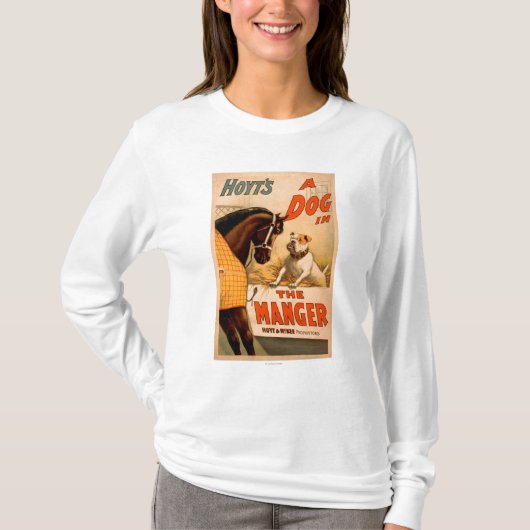 Hoyt is een hond in het Manger Theater Poster T-shirt (Voorkant)